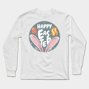 Happy Easter. Easter Bunny and Egg design Long Sleeve T-Shirt